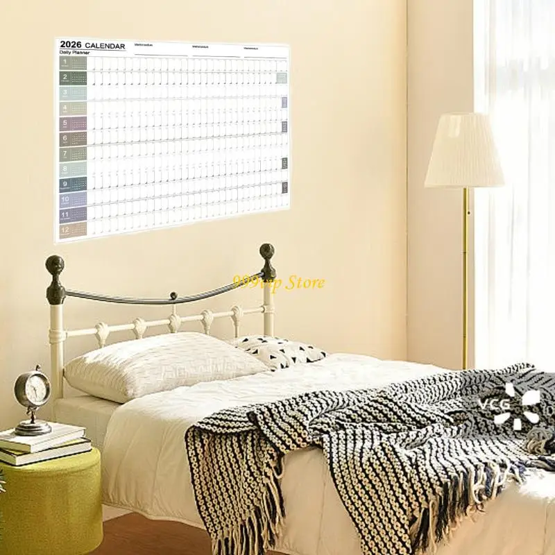 C90C 2026 Anno intero per visualizzare l'organizzatore della parete casa calendario datato pianificatore annuale - immagine 6