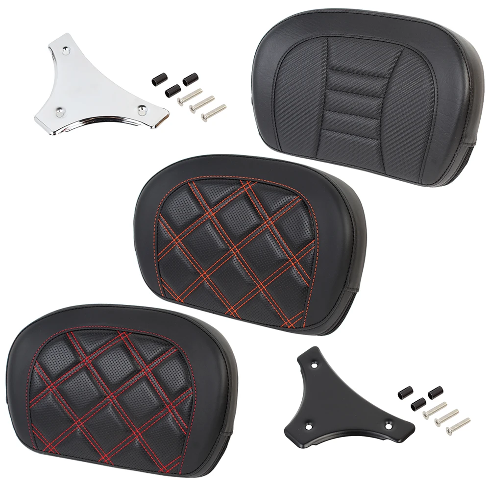 Motorcycle Rear Passenger Sissy Bar Backrest Pad For Harley Touring CVO