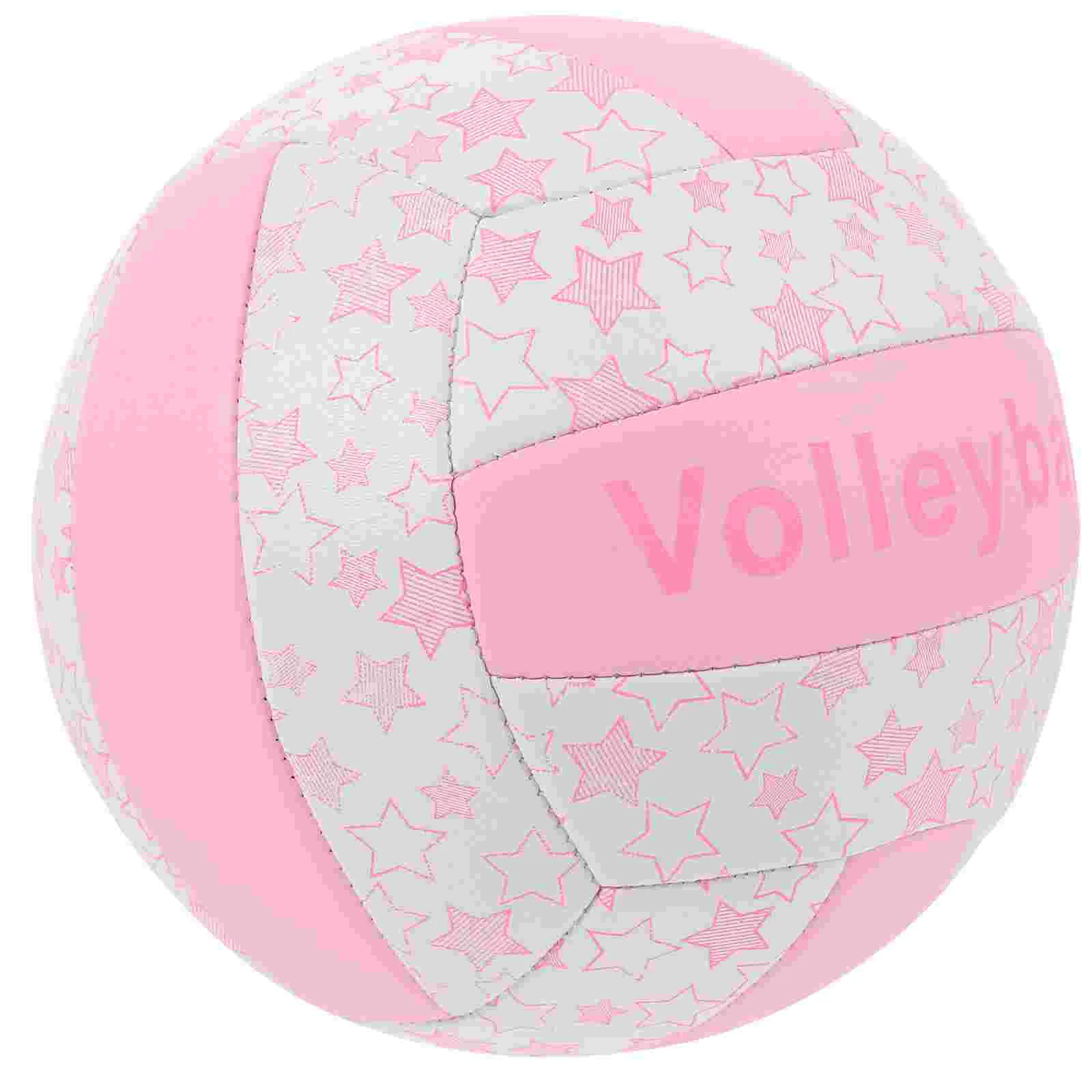 Volleyball Indoor Training Soft Sports Universal Size 5 Official Pink for Student