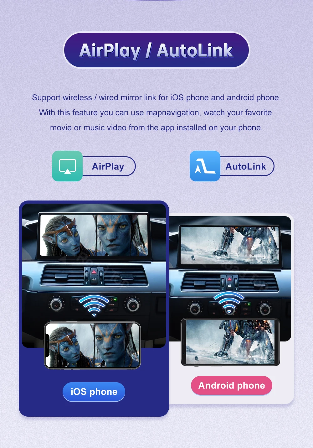 12,3-Zoll-Ultra-Thin-Bildschirm für BMW 5er E60 E61 3er E90 E91 E92 E93 CCC/CIC Wireless Carplay Multimedia-Monitor-Radio fürs Auto – Detail 12