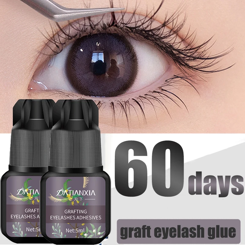 Colle noire pour extension de cils, séchage rapide, longue durée, imperméable, sans irritation