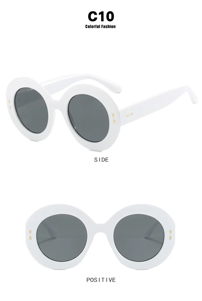 Trendige Reisnagel-Optik Übergroßer Runder Rahmen Damen-Sonnenbrille Markendesigner-Sonnenbrille Herren-Fahrbrille Reise-Brillen UV400 Gafas – Detail 16