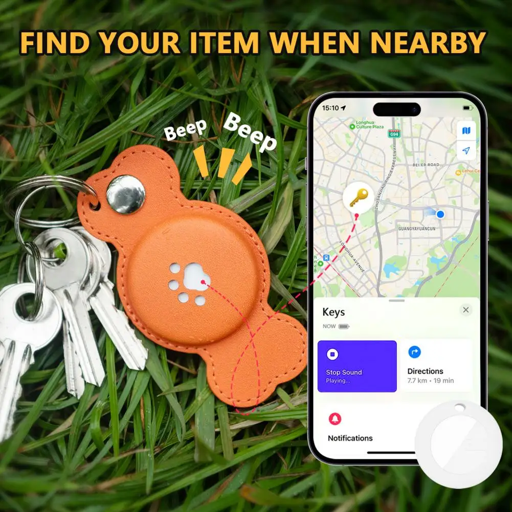 Pet GPS Tracker Smart Dog Cats Tracker Anti-lost Alarm Wireless Child Bag Wallet Key Finder Locator for IOS14.5/IPhone6S Above