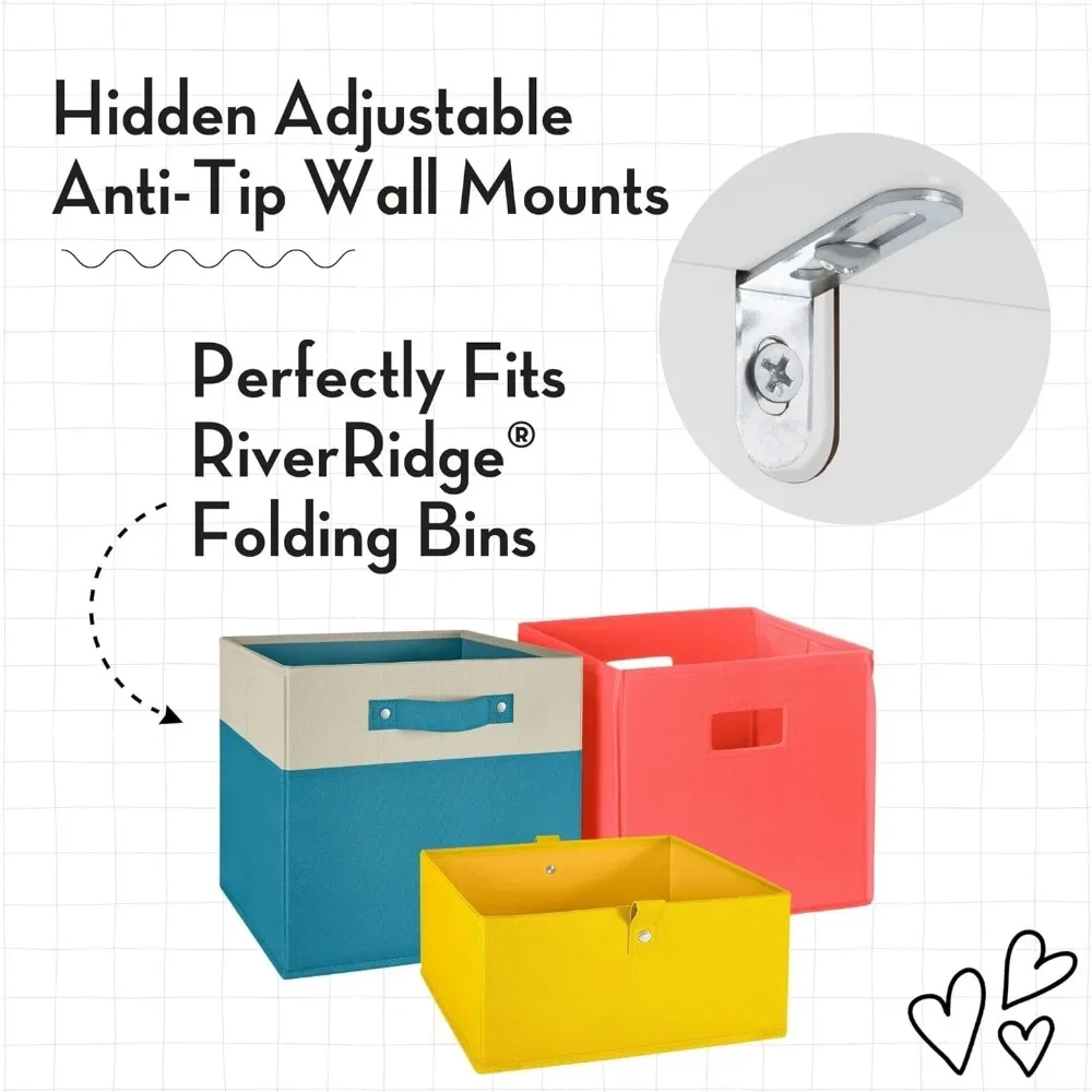 Toy Storage Organizer and Bookcase with Cubbies and Veggie Storage Bins for Home Organization Bookshelf and Containers 5