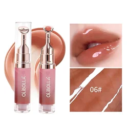 Volumizing Hydration Lip Gloss with Metal Massage Wand - Waterproof, Non - Sticky Shiny Finish (06)