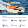 WLtoys WL915-A 45KM/H Rc Boat 2.4G Remote Control Speedboat Rechargeable Waterproof Cover Design Anti-collision Rc Boat 2