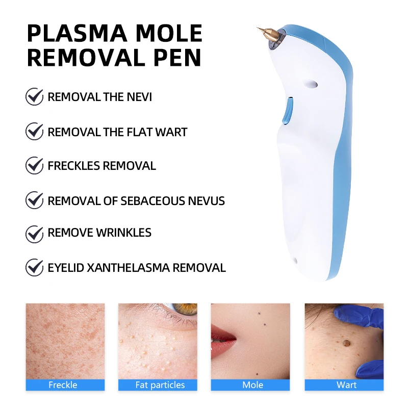 LCD Laser Plasma Pen Skin Tag Remover Kit Freckle Black Dot Papilloma Warts Mole Pimples Tattoo Remaval Beauty Care Tool Device
