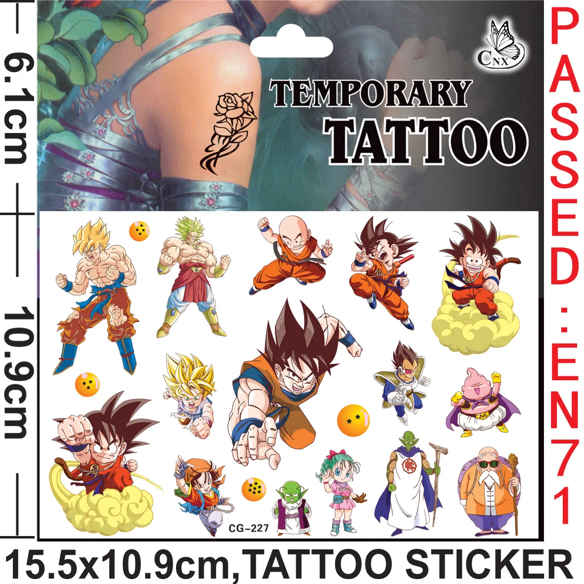 4 Style Dragon Ball Z naklejki na tatuaż dla dzieci Cartoon naklejki Z tatuażami tymczasowe tatuaże wodoodporna naklejka prezenty urodzinowe