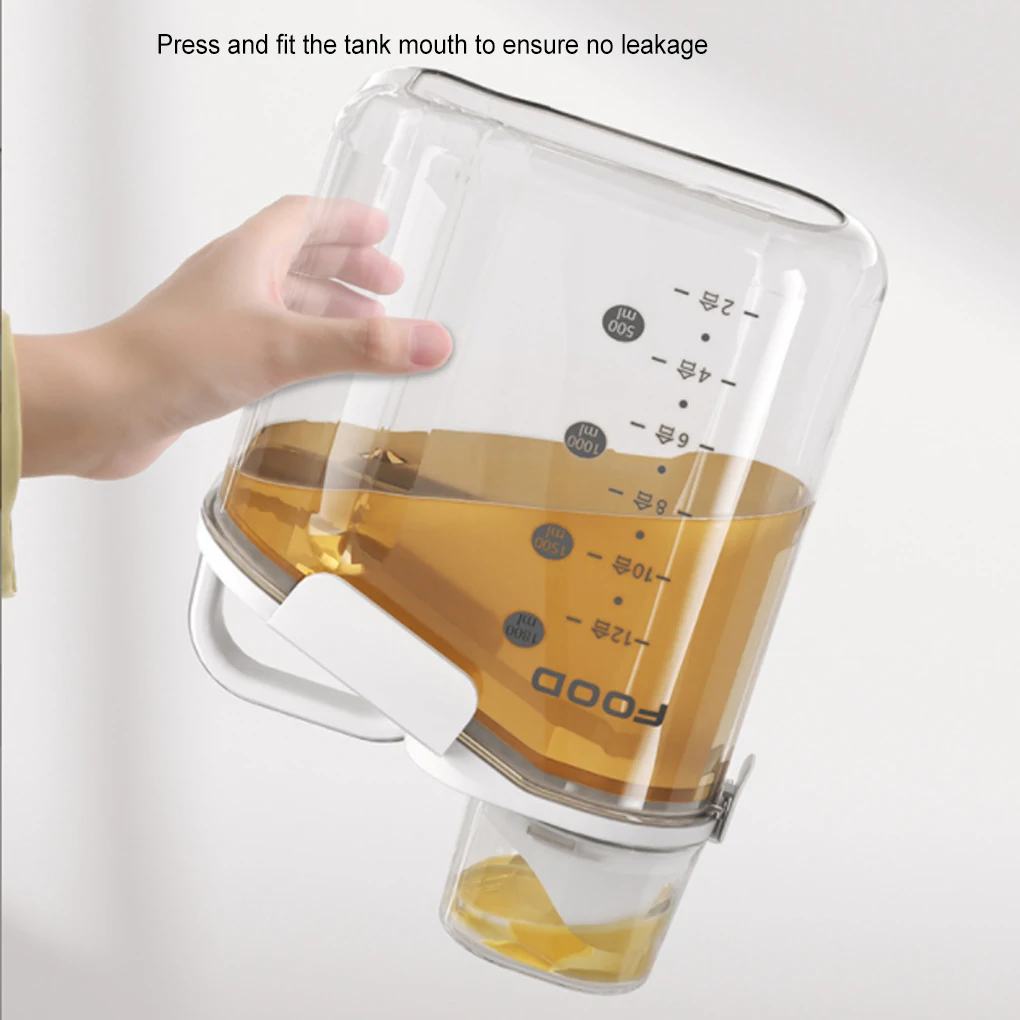 

2000ml Rice Bucket Moisture Proof Sealed Storage Box Grain Cereal Scale Container Kitchen Gadgets Food Tank Large Capacity