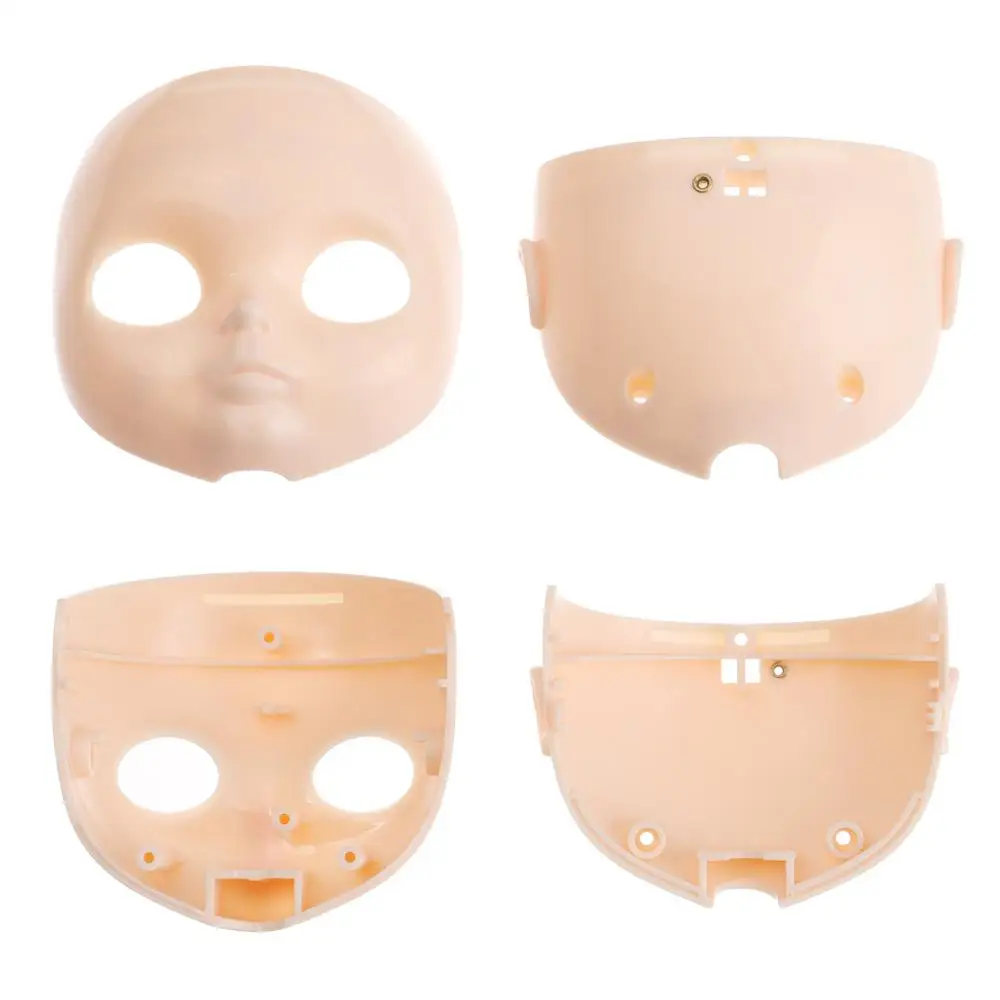 1PC 1/6 Blyth DIY Doll Factory Dolls Faceplate With Backplate 30cm Plastic Blyth No Makeup Face and Screw Toys Accessories