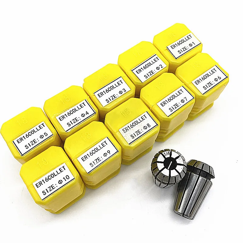 ER16 1/2/3/4/5/6/7/8/9/10 1/4 1/8 MM Spring Collet Suitable Engraving Machine Spindle CNC Machining Center 1pc