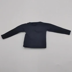 Black T-Shirt Accessory for 12 Action Figures (1/6 Scale) (Long sleeve T Shirt)