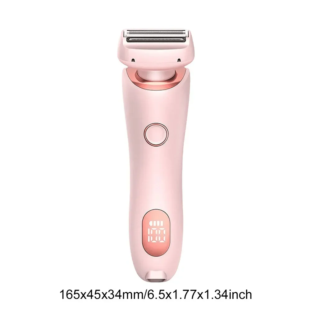 Women Electric Epilator 2 in 1 Body Hair Removal Razor Waterproof Rechargeable Bikini Trimmer for Pubic Legs Underarms Face Hair 6