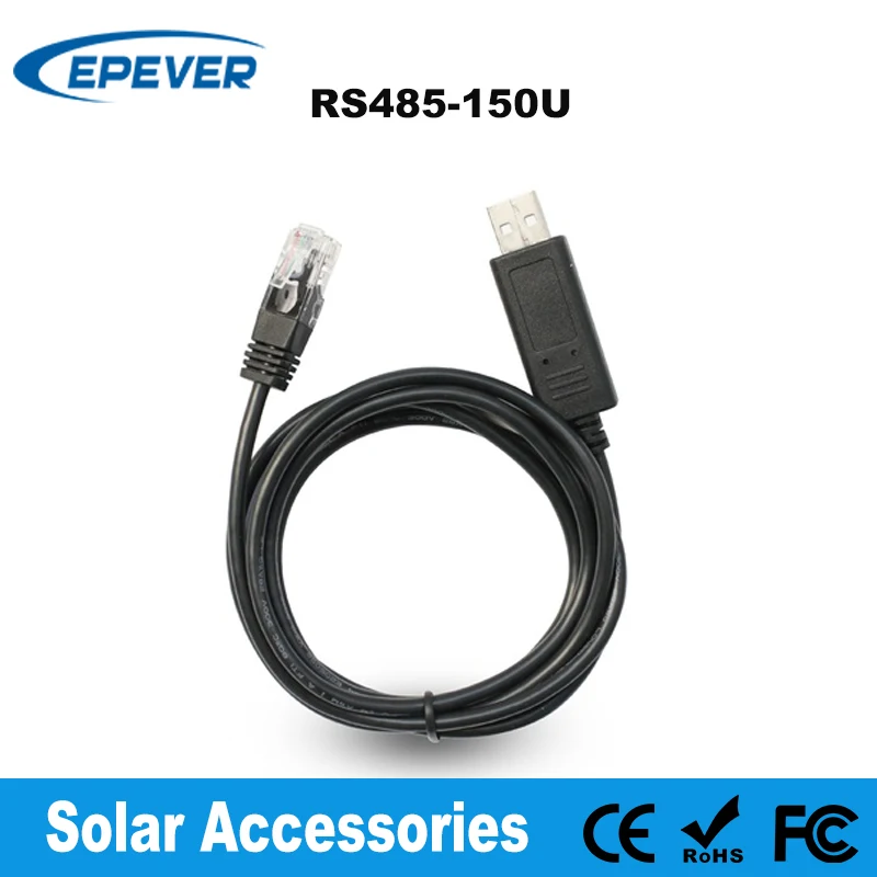 Câble De Communication PC Du Contrôleur Solaire 1,5 Mètre De Long En Laiton Câble Convertisseur USB Vers RS 485 Pour Connexion Solaire