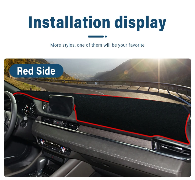 Für Mazda 6 GL Atenza 2018 2019 2020 2021 2022 2023 Auto Dashboard Abdeckung Instrument Schreibtisch Sonnenschutz Matte Nicht-slip Pad Zubehör – Detail 7