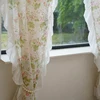 Idyllic American Rural Flowers Window Tulle Door Curtains Floral Gauze Warp Ruffled Door Curtains for Kitchen Balcony #A119 3