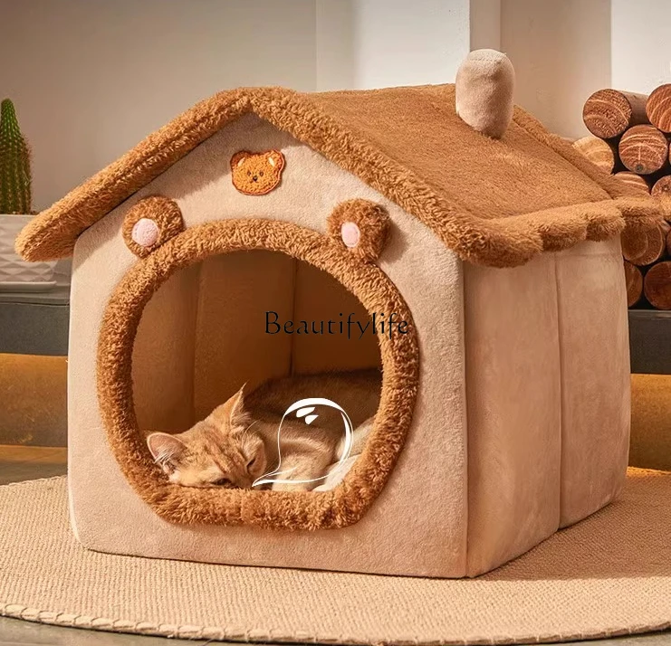 

Winter Warm Closed House Type Four Seasons Universal Small Dog Kennel