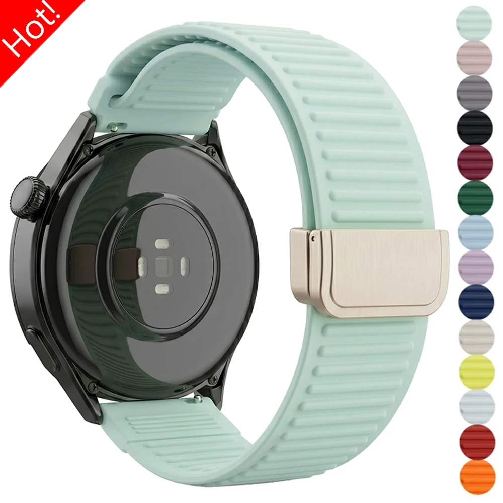 Silicone Magnetic Band – Versatile 20mm 22mm Loop Strap Bracelet