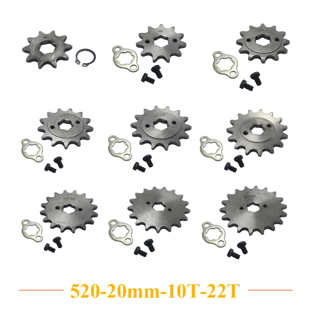 

520 20mm 10T 11T 12T 13T 14T 15 16 17 18 19 20 T Front Engine Sprocket For Honda Lifan ZongShen YCF ATV Quad Dirt Pit bike Buggy