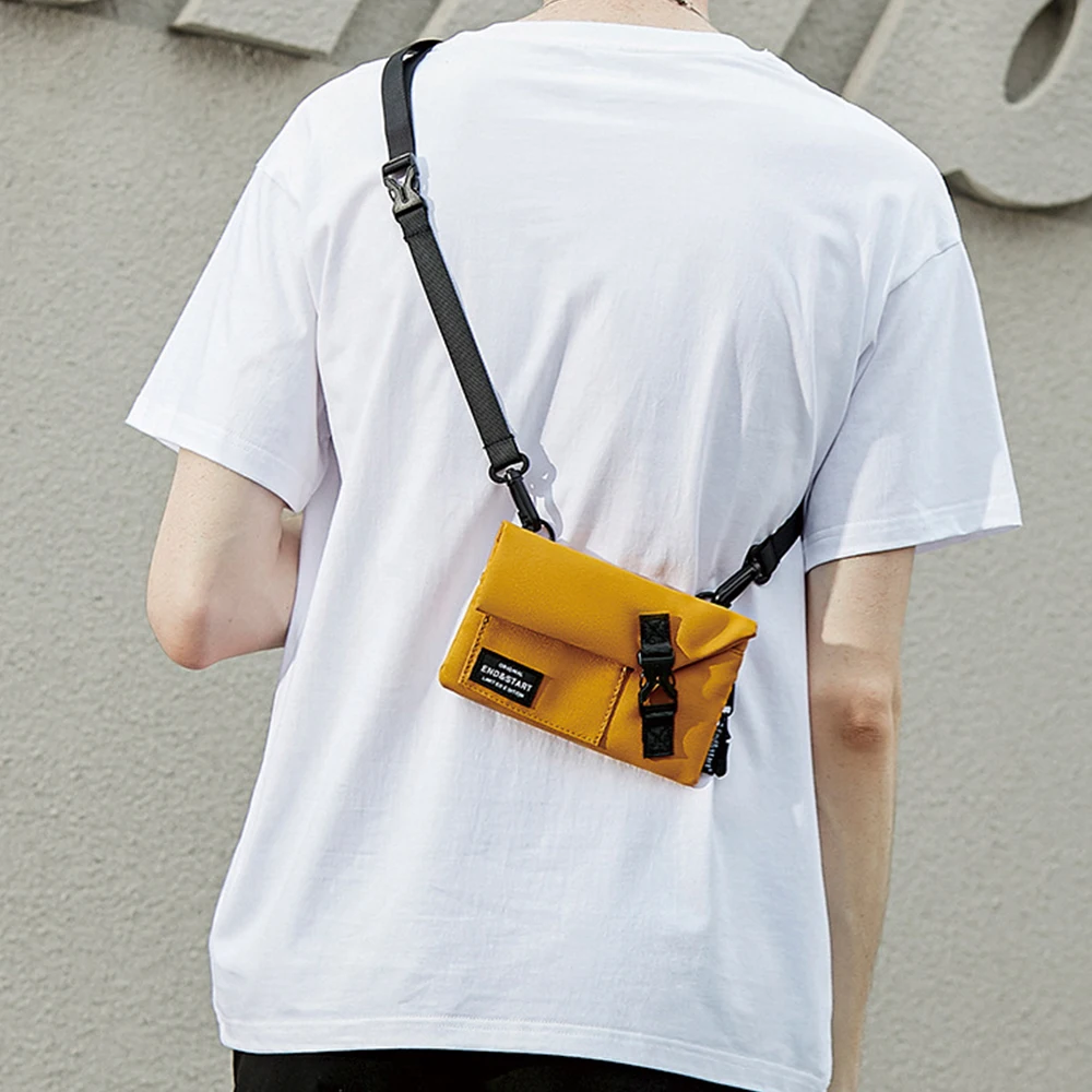 HcanKcan Fashion Crossbody Sling Bags For Man Portable Small Style Phone Purse Light Weight Men's Wallet Leisure Messenger Bag