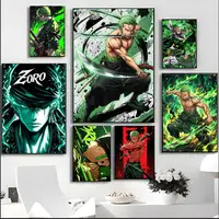 ⁦ملصقات "زورو" جداري عالي الدقة | Roronoa Zoro Waterproof Wall Art Poster Stickers⁩ - الصورة ⁦6⁩