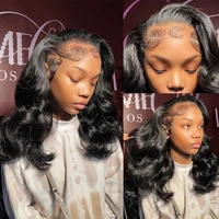 Perruque Bob Lace Closure Loose Wave 4x4, cheveux naturels courts, pre-plucked, densité 180, 4x4 2