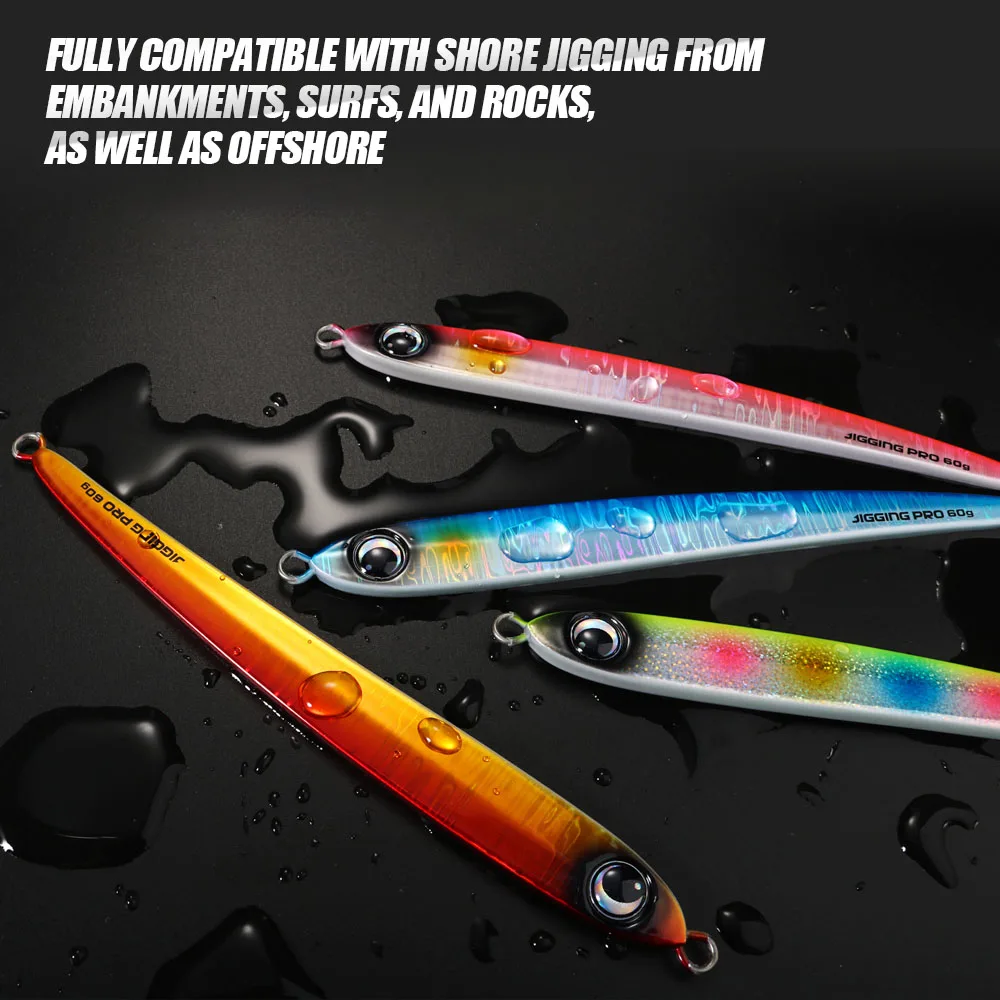 JIGGING PRO 45g 60g 80g Metall-Jig mit Klinge für Weitwürfe, Salzwasser-Küstenangeln und Hochseeangeln, Künstlicher Köder für Wolfsbarsch und Königsfisch – Detail 5