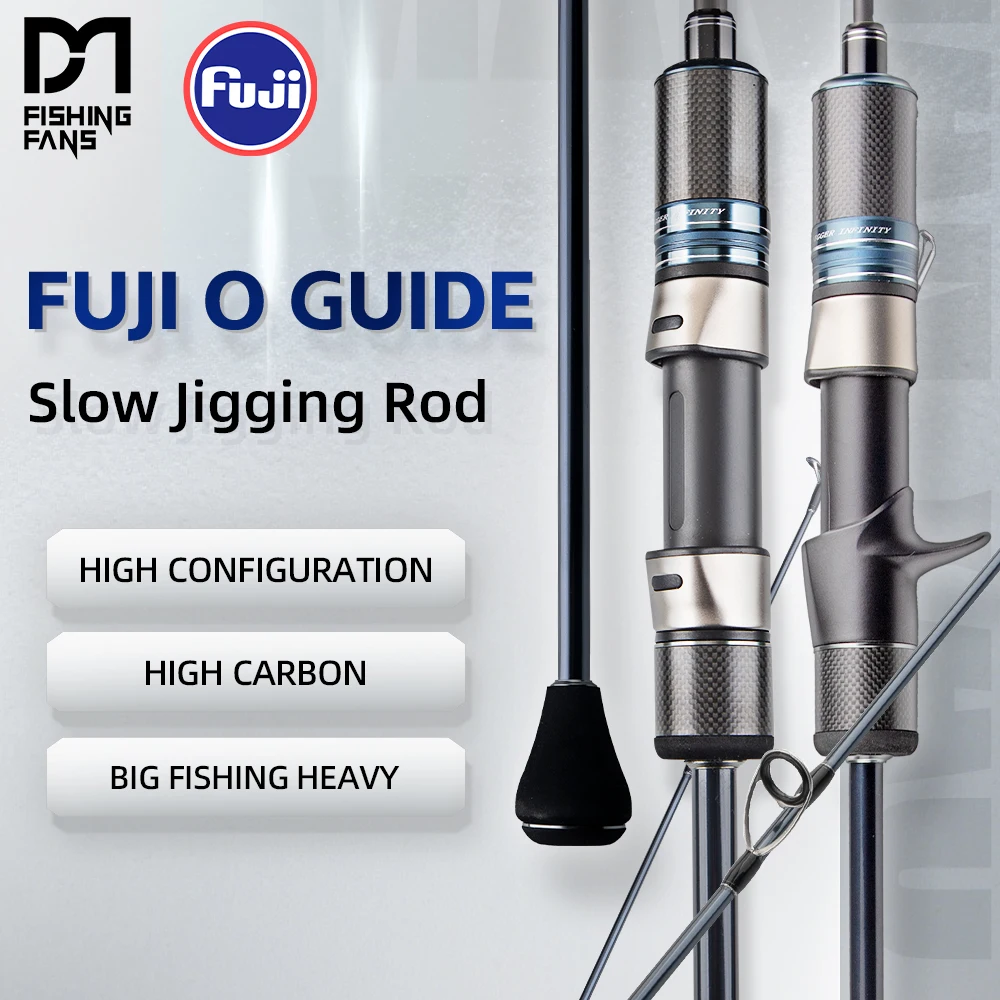 FISHINGFANS SLOW PITCH JIGGING FUJI O GUIDE 1,93 m ML M MH 150-400 g SOLIDE SPITZE SALZWASSERBOOT HIGH CARBON FISHING ROD