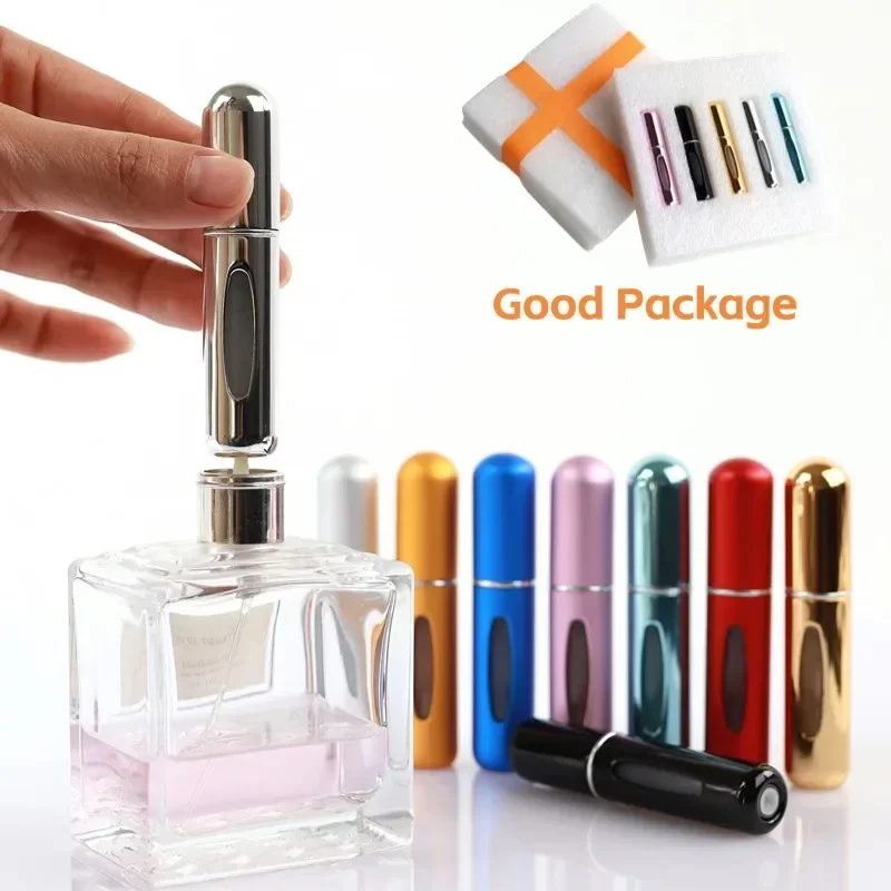 Portable Refillable Perfume Bottle Set - 5ml Travel Spray Containers (5pcs)