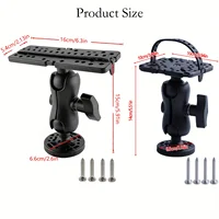 Goture Swivel Fish Finder Mount Base GPS Electronics Fishfinder Holder Universal Kayak Fish Finder Plate 2