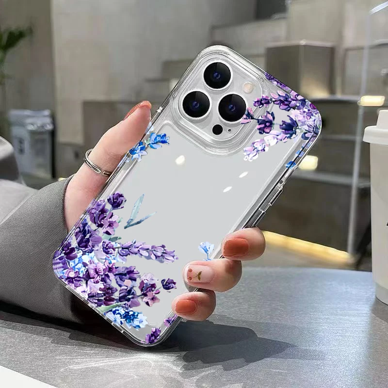 Purple Flower Soft Phone Case Cover
