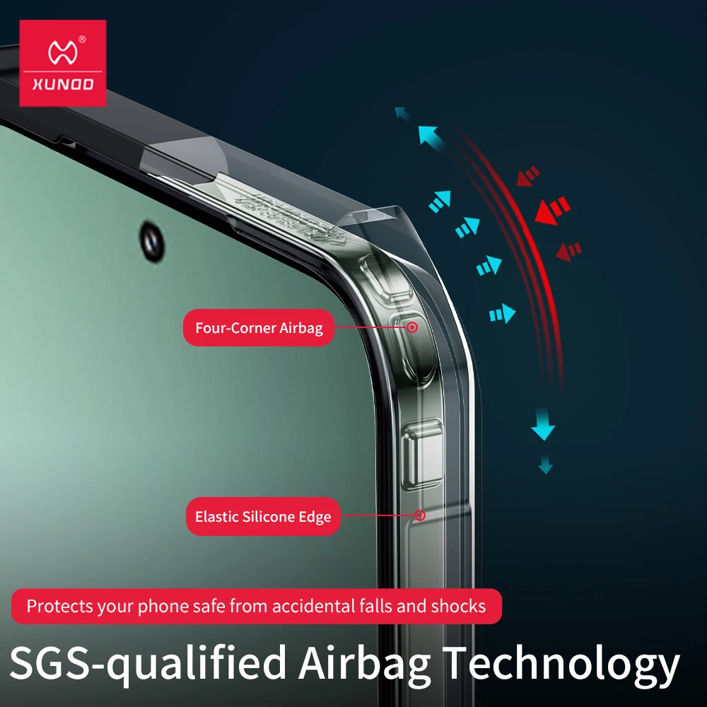 Xundd Transparent Shockproof Bumper Protective Phone Case