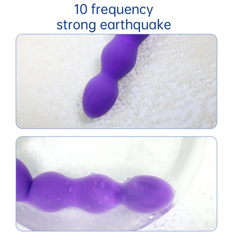 Vibratore per perline anali Butt Plug Massaggiatore per la prostata Vibratore per vibratore Stimolatore del clitoride Giocattoli del sesso anale per donne Uomini_voghion.com