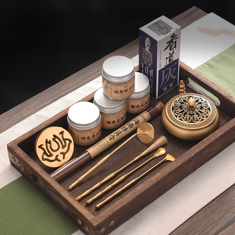 13 Piece Incense Gift Set - Luxury Copper Burner, Aromadiffuser, High Quality Incense Stick, Negative Energy Remover