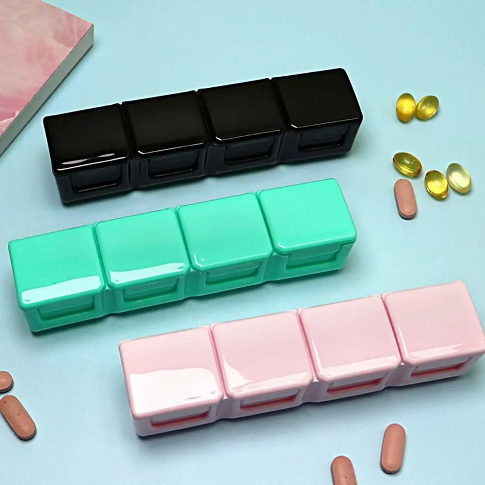 Vitamins Portable Medicine Organizer Cut Compartment Jewelry Storage Medicine Pill Box Travel Pill Case Pill Dispenser Pill Box plastic storage jewelry compartment adjustable container beads earring box for jewelry organizer rectangle packaging boxes case