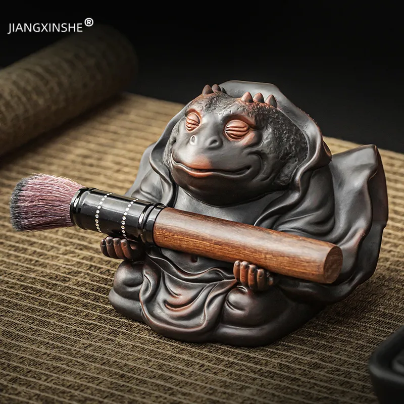 

Jianshui, фиолетовая керамическая жаба, искусственные украшения для стола, домашних животных, высококачественные украшения для чайной церемонии, чайного столика