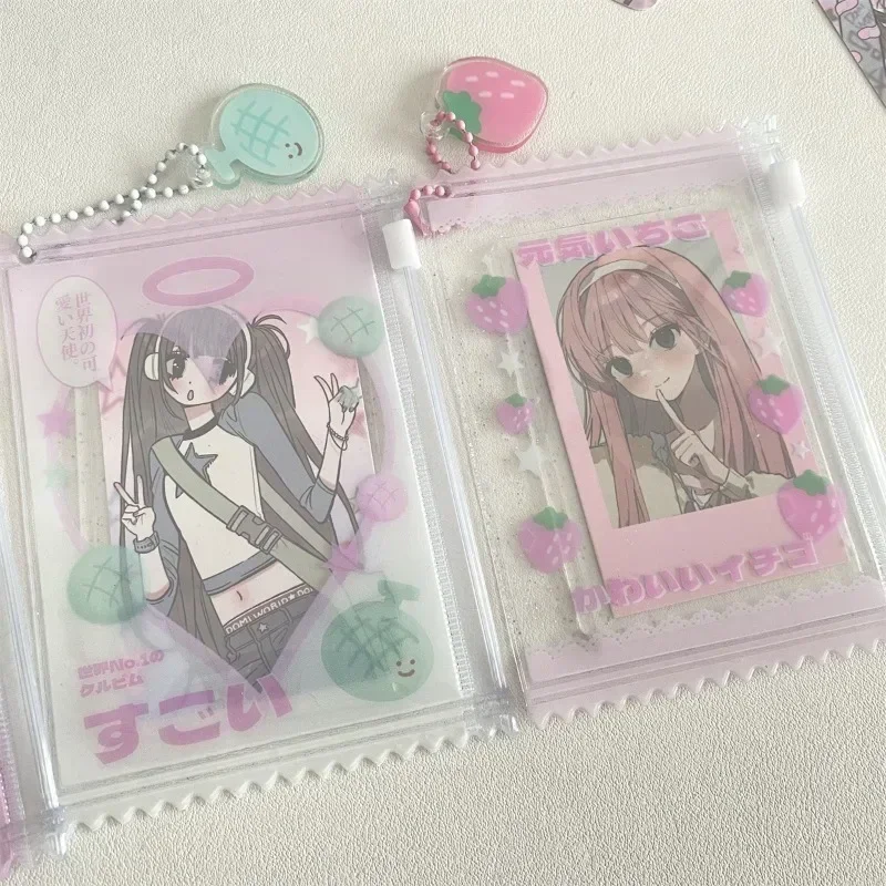 Cute Transparent Shiny Candy Bag Kpop Card Sleeves Holder Photocard Holder Card Films Game Cards Protector 1pcs