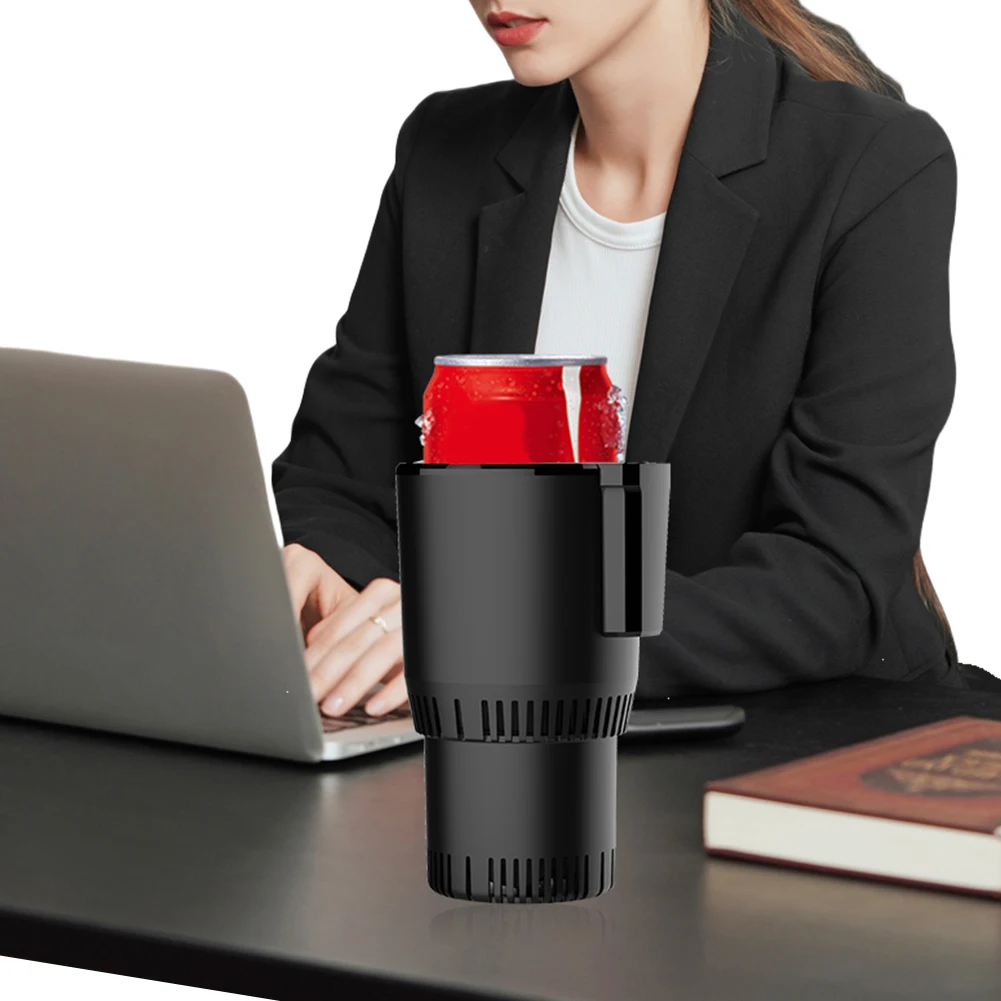 2 in 1 차량용 냉온컵 12V 36W 자동 냉장/가열컵, 야외 여행용 보온/보냉 음료컵