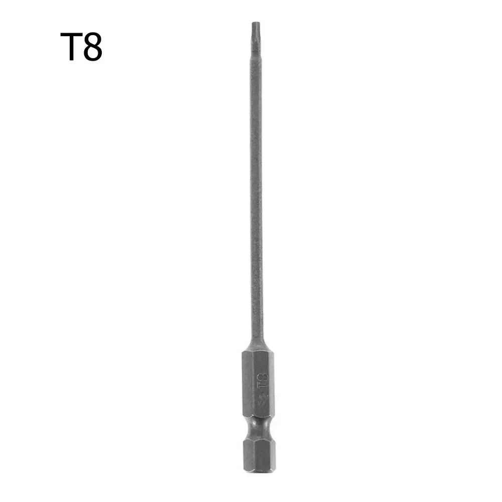 마그네틱 Torx 스크루 드라이버 비트, T8-T40 전기 스크루 드라이버 비트, T8, T9, T10, T15, T20, T25, T30, T40, 100mm