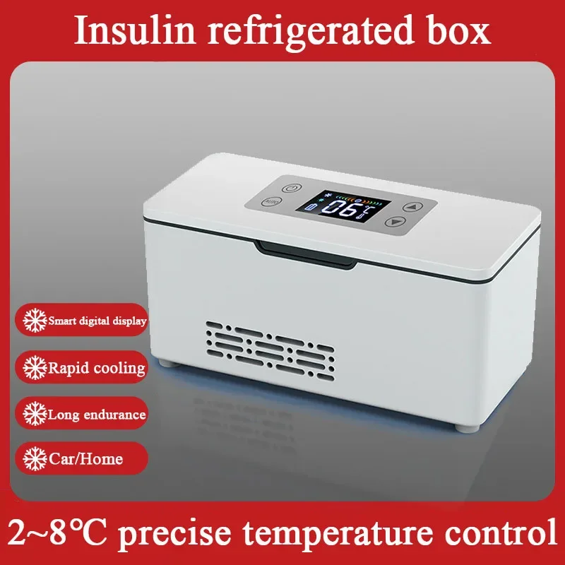Car Portable Refrigerated Box Cool Box Cooler For Drug Growth Hormone Interferon Insulin USB Charging Thermostat Mini Fridge 1