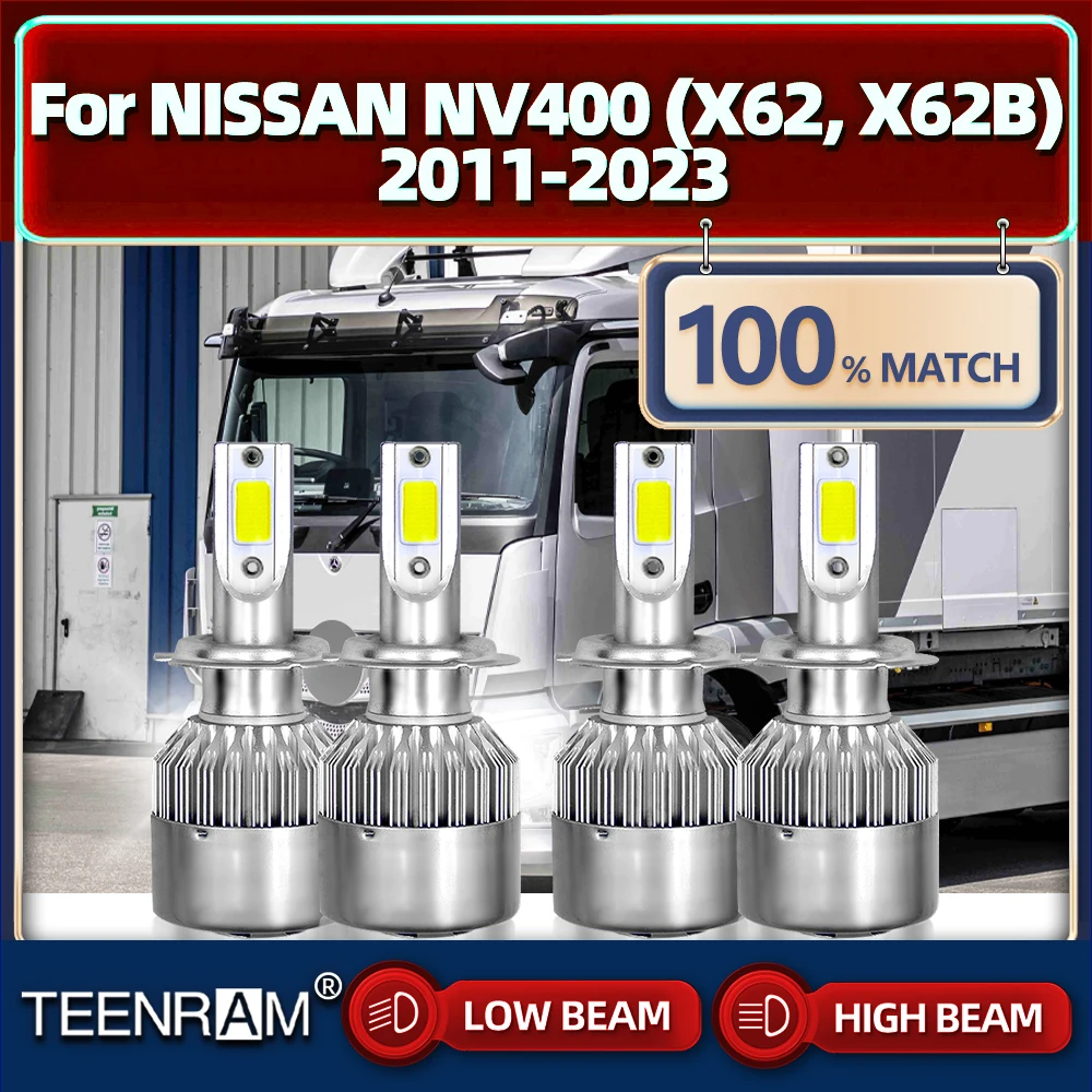 

40000LM Car Headlight Bulbs H7 Truck Headlamps 12V Turbo Lamp For NISSAN NV400 (X62, X62B) 2011-2018 2019 2020 2021 2022 2023