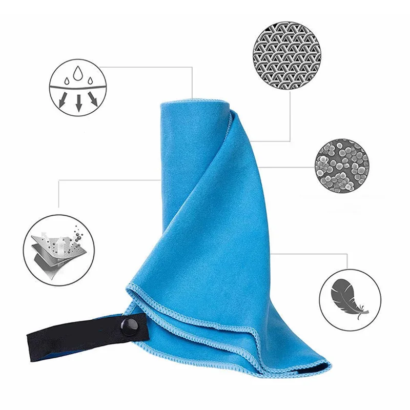Super Absorbent Quick  Beach Towel Dry Microfiber Travel Towels Fast Drying Ultra Soft Compact Towel for Gym Swimming Beach 3