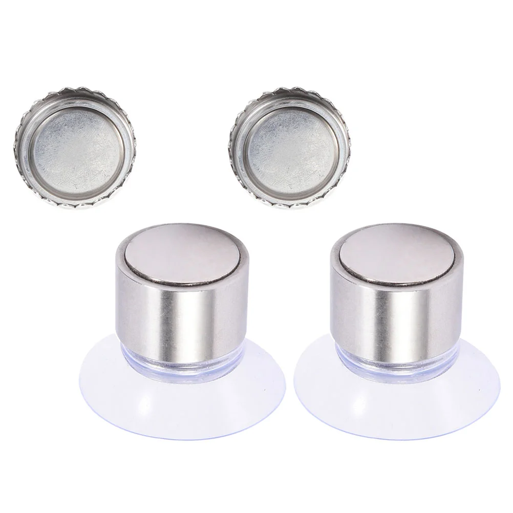 2 Sets Simple Magnetic Soap Holder Car Mount Wall Mounted Rack Hanging Bathroom Stainless Steel Suction Miss Holders 2