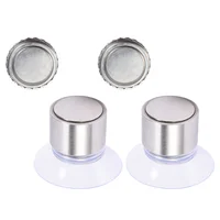 2 Sets Simple Magnetic Soap Holder Car Mount Wall Mounted Rack Hanging Bathroom Stainless Steel Suction Miss Holders 2