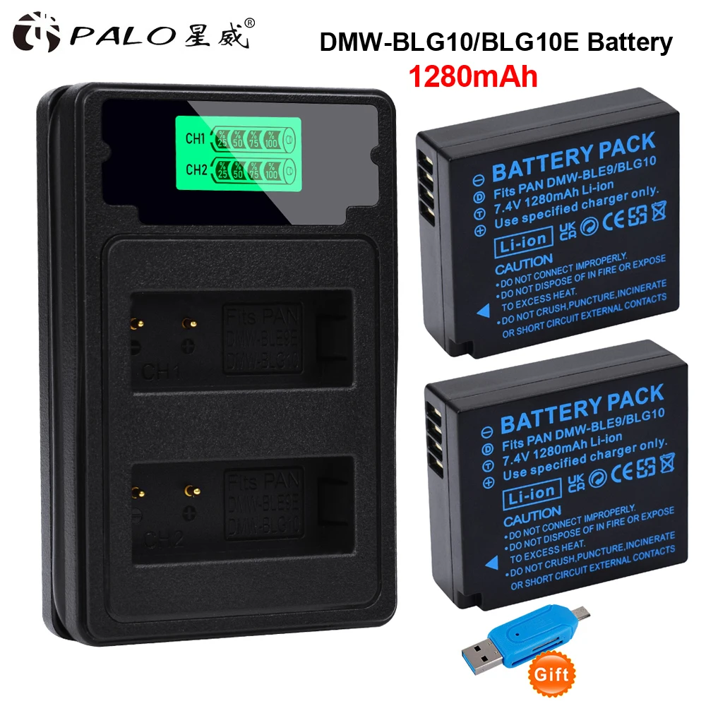 Palo Dmw-Blg10E Dmw Ble9 Blg10 Batteria Per Panasonic Lumix Tz100 Lx100 Gx7 Gx80 Tz90 Gx9 Tz80 Tz91 Tz92 Tz200 Gf3 Gf5 Gf6 Fotocamera