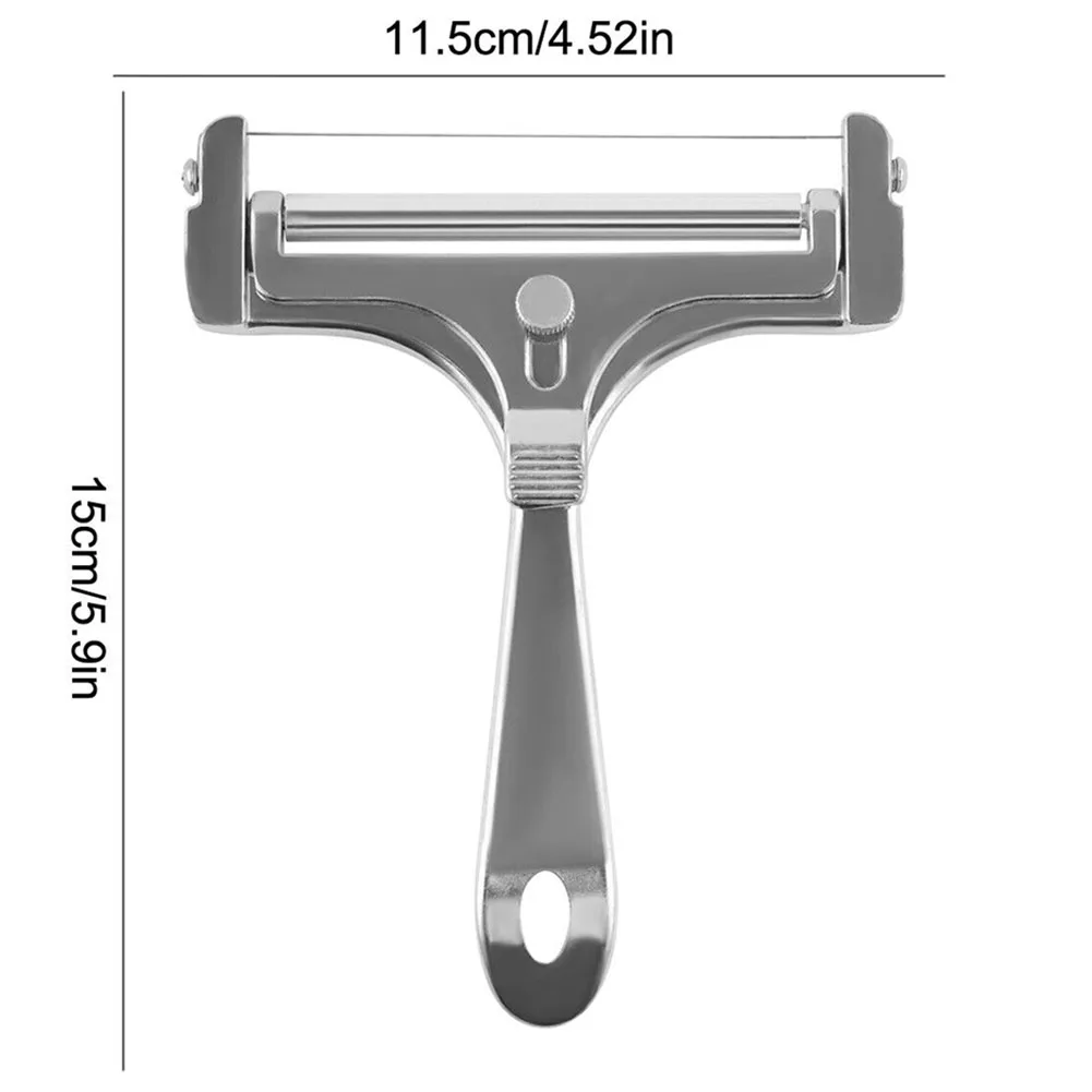 

1pcs Zinc Alloy Cheese Slicer Adjustable Stainless Steel Wire Slicker For Butter Cheese Kitchen Slicing Tool Accessories