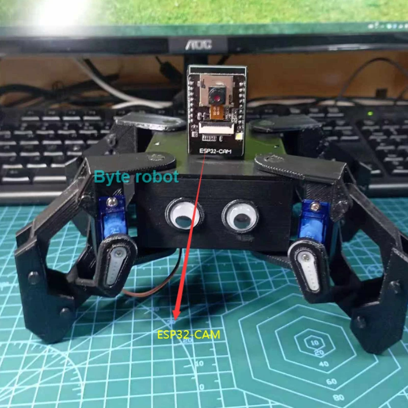SG90 4 Dof Robot Spider with Camera Video for Arduino Robot DIY Kit ESP32-CAM Robot ESP8266 Open Source Code Programmable Kit