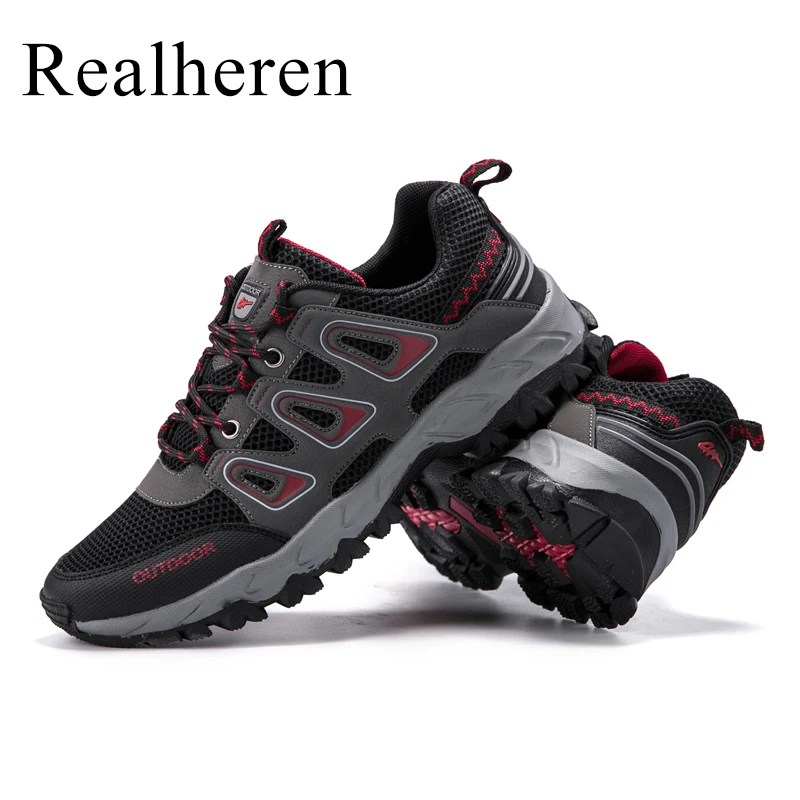 

Spring Summer Outdoor Mesh Hiking Shoes Sneakers Trekking Shoes Men Camping Tourism Walking Sports Trail Running Shoes