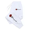 Hot Selling Casual Couple Pants Fashionable Rose Love Yourself Printed Hip-Hop Trousers with Drawstring Sweatpants S-3XL 6