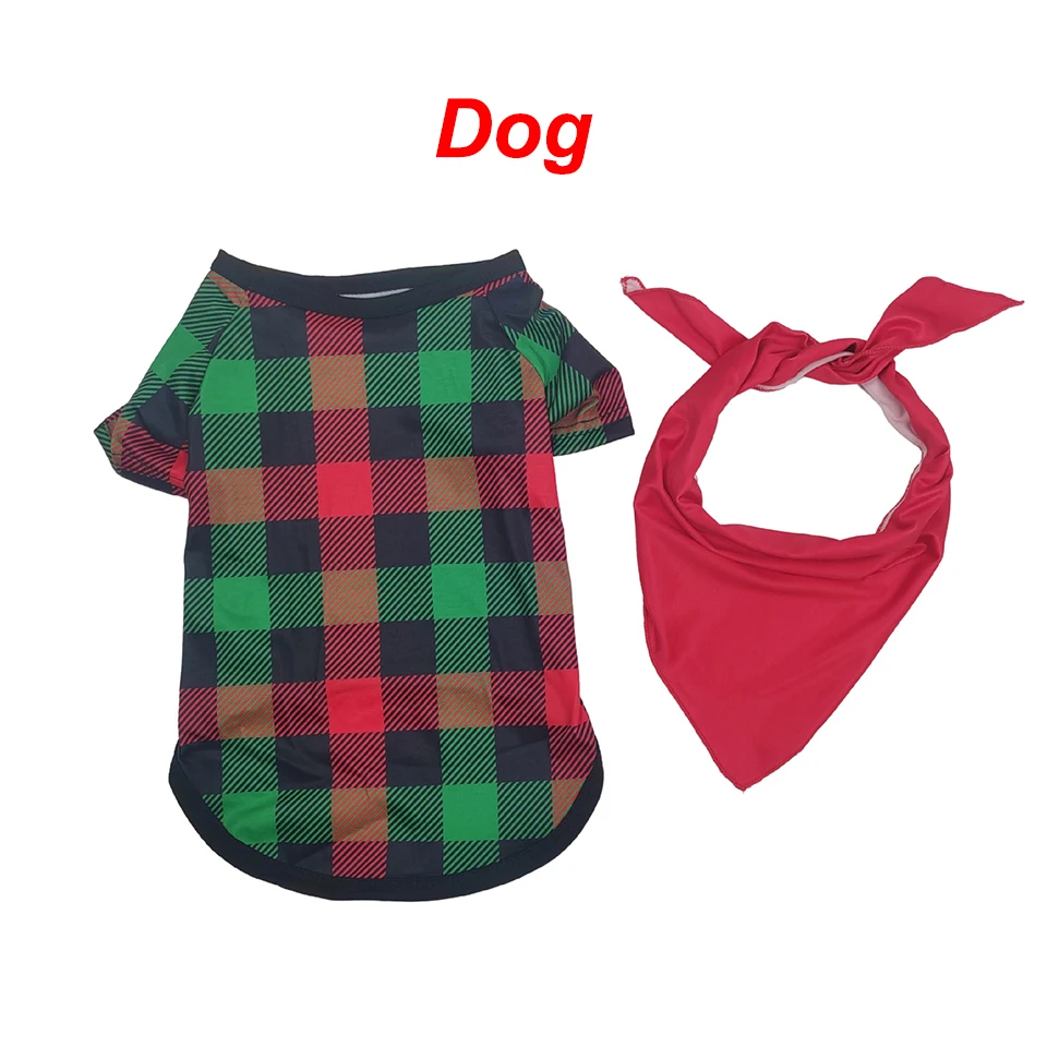thumbnail image 5 of Conjunto de pijama navideño con estampado de alce, pantalones a cuadros, conjuntos a juego para toda la familia, pijamas para madres, niños, bebés y perros, 5 of 5